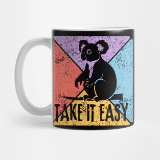 Take It Easy Koala Retro Pop Art – Chill Vibes Aesthetic Mug